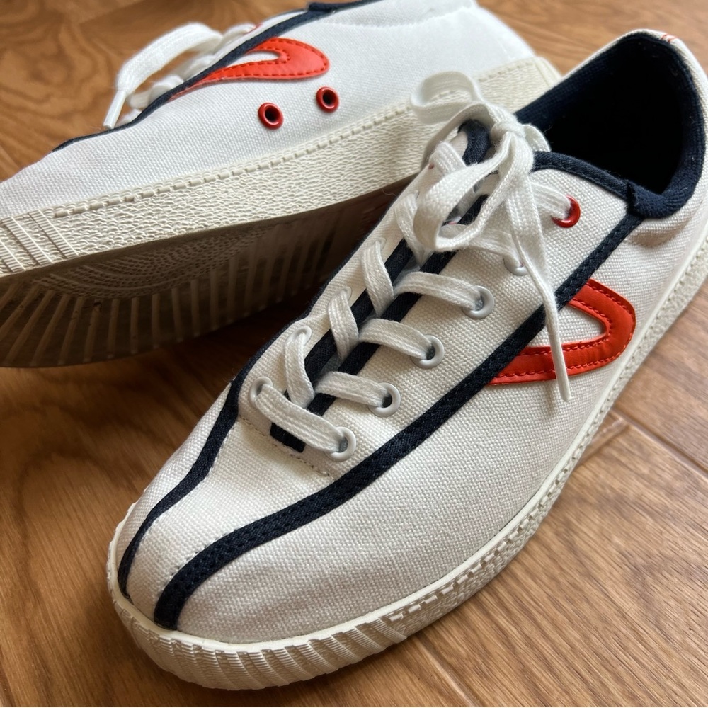 Tretorn J Crew blue and orange sneakers size 8